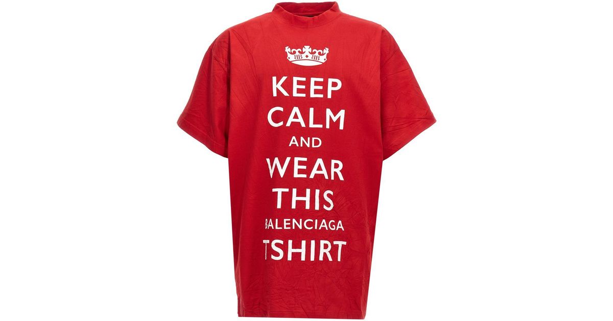 Balenciaga shirt red deals