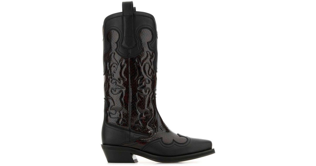 Ganni Black Synthetic Boots Women
