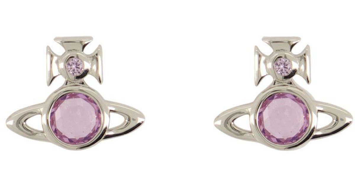 国内即発【Vivienne Westwood】大人気 HEATHER STUD ピアス HEATHER STUD ピアス(パープル系)（レディース）（1250951276
