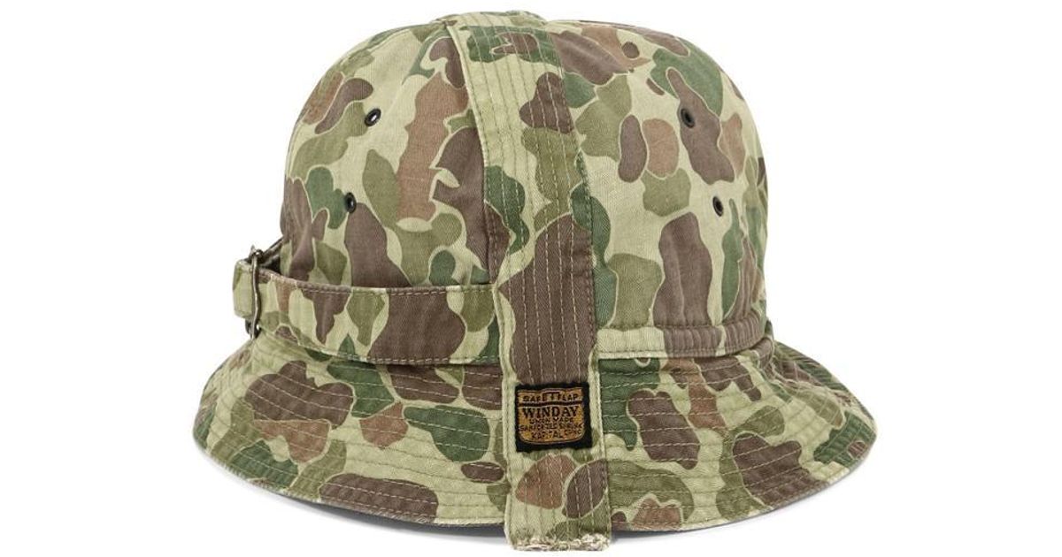 Kapital Velveteen Bucket Hat with Short Brim (Peckish Rainbow) Cap