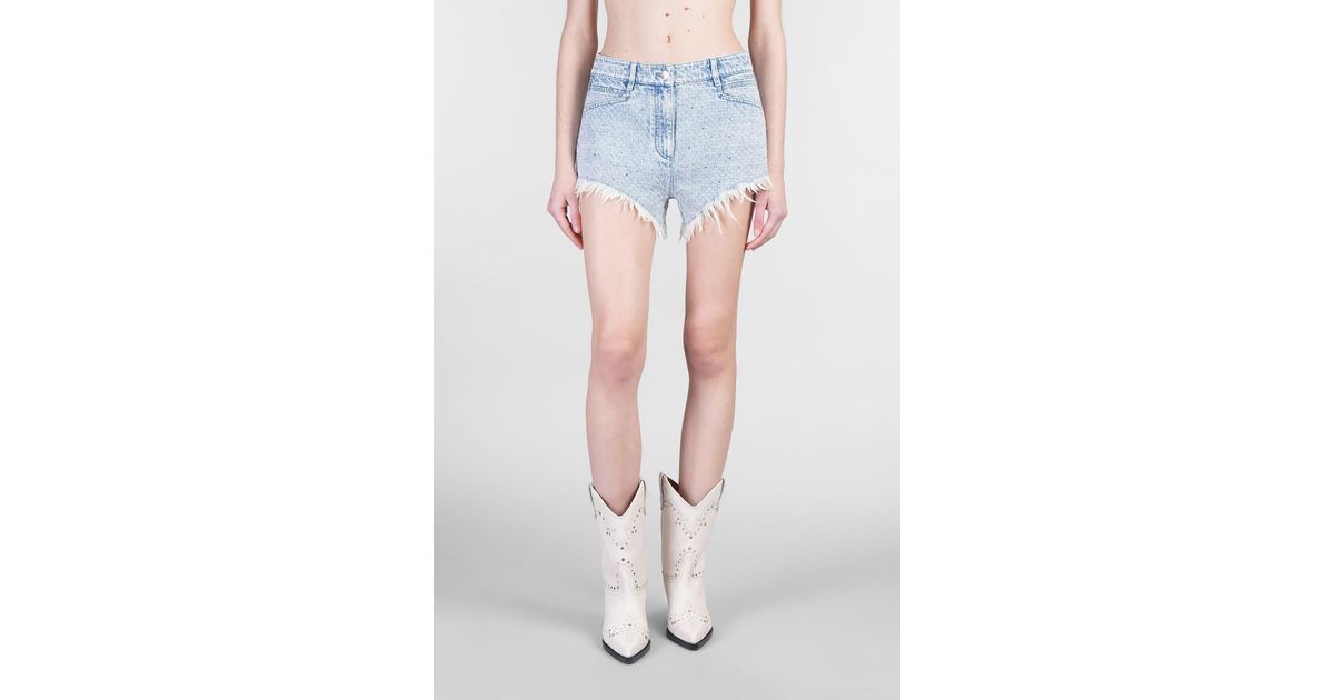 【送料&関税込】IRO Dapa Shorts In Blue Cotton IRO Dapa Shorts in Blue | Lyst