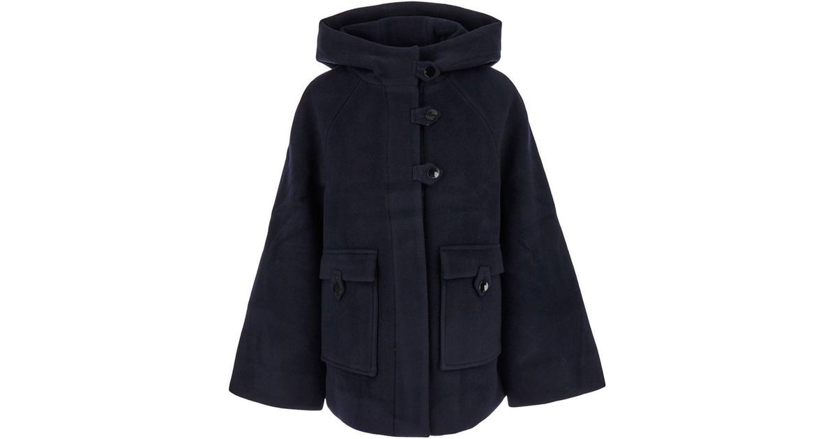 24AW【GANNI】Boiled Wool Midi Jacket Sky Captain Boiled Wool Midi Jacket | GANNI