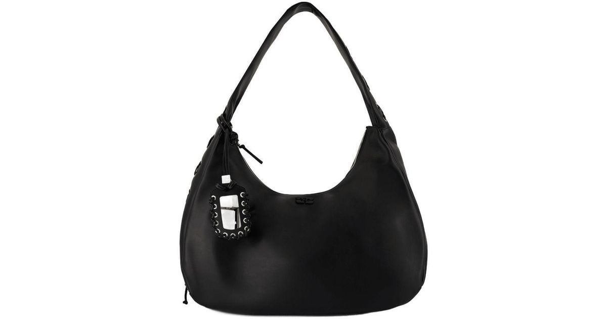 Ganni Bou Xxl Shoulder Bag in Black | Lyst