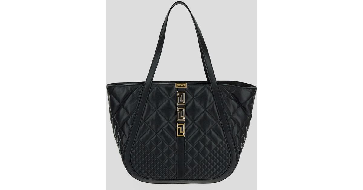 Versace Greca Goddess Shopping Bag in Black Lyst