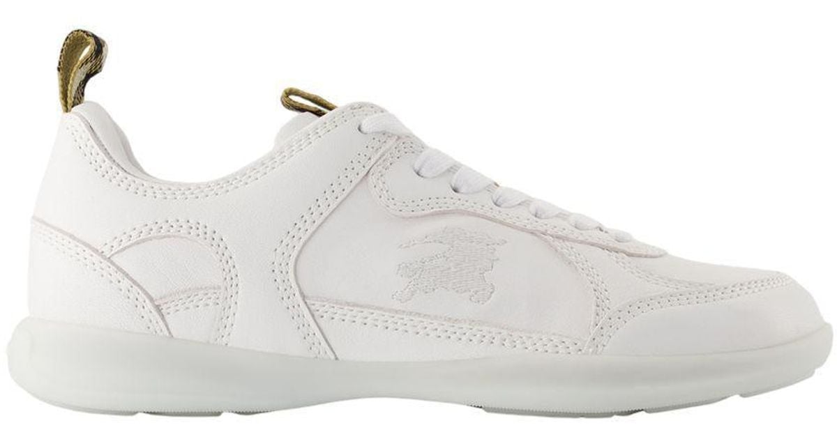 スニーカー Burberry Lf Blade Sneakers - Burberry - Leather - White Burberry Lf Blade Sneakers in White | Lyst
