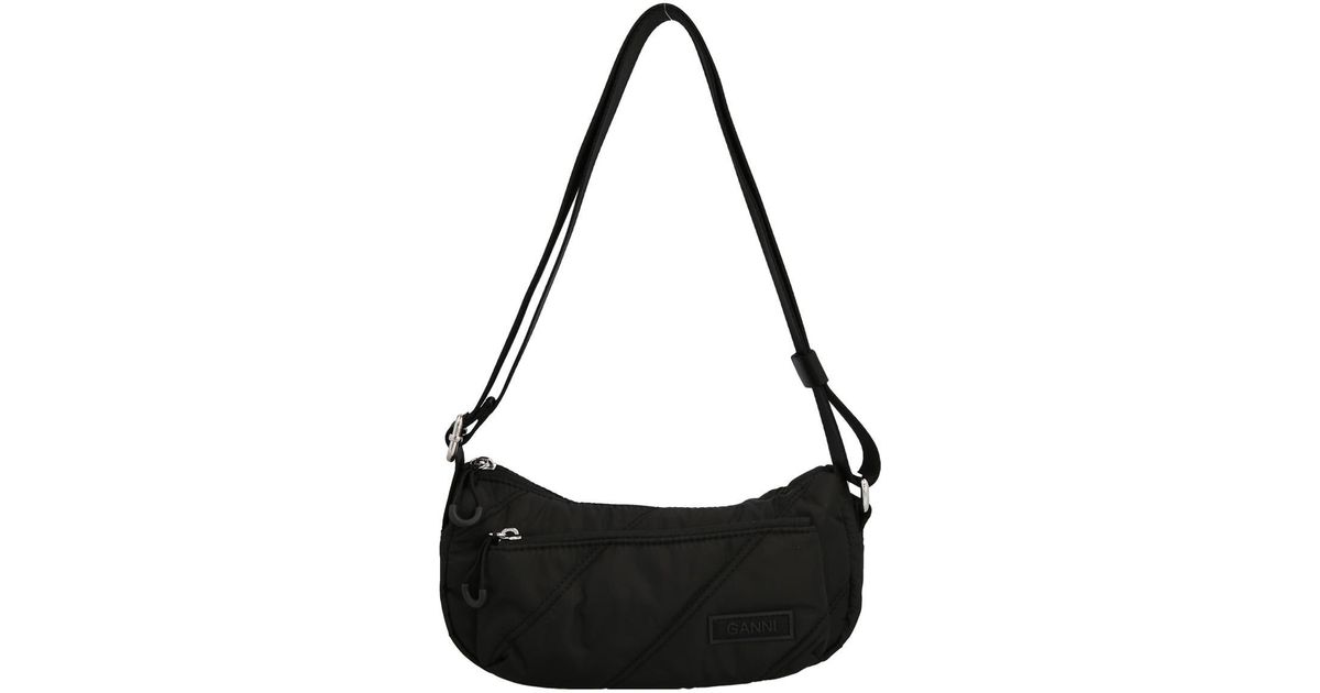 Ganni 'quilted' Crossbody Bag in Black Lyst