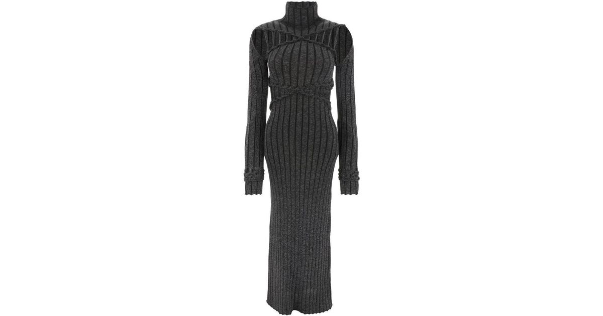 Dion Lee X Braid Reflective Dress In Black Lyst 