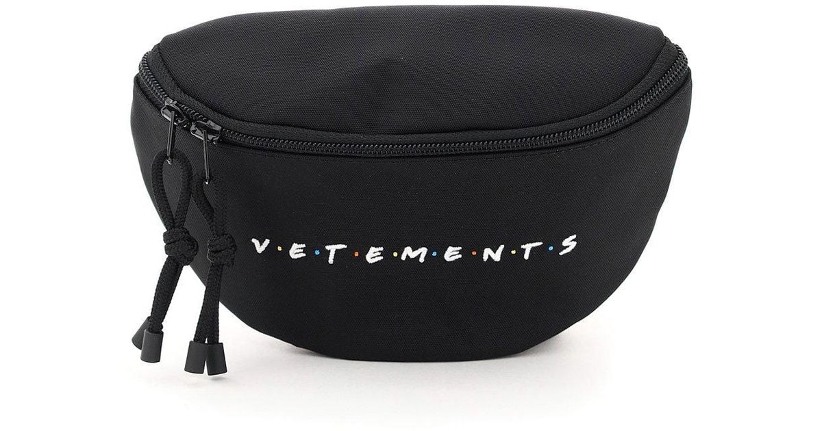 Vetements Synthetic Friendly Logo Belt Bag in Black | Lyst