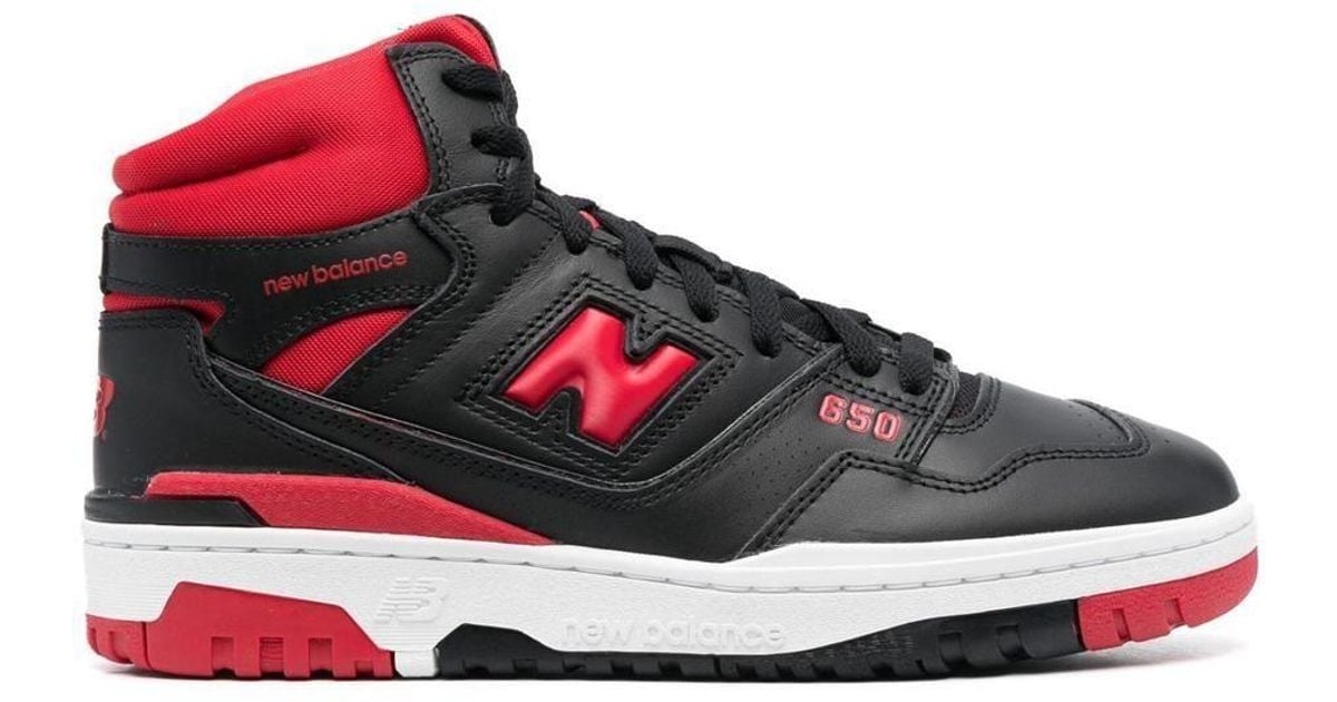 New Balance 650 High-top Sneakers in Red for Men | Lyst