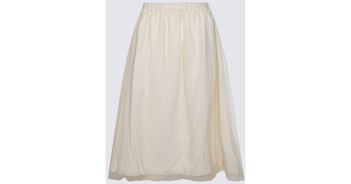スカート FABIANA FILIPPI WHITE VISCOSE SKIRT Fabiana Filippi Viscose Skirt in White | Lyst