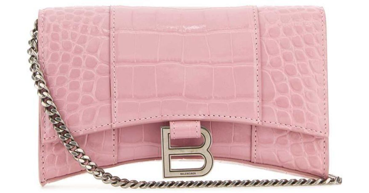 balenciaga pink wallet
