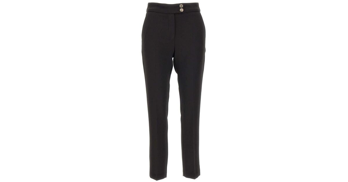 Liu Jo Stretch Fabric Pants in Black Lyst