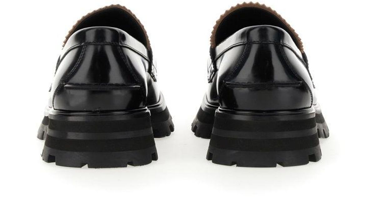 Alexander McQueen Leather Loafer in Black for Men | Lyst