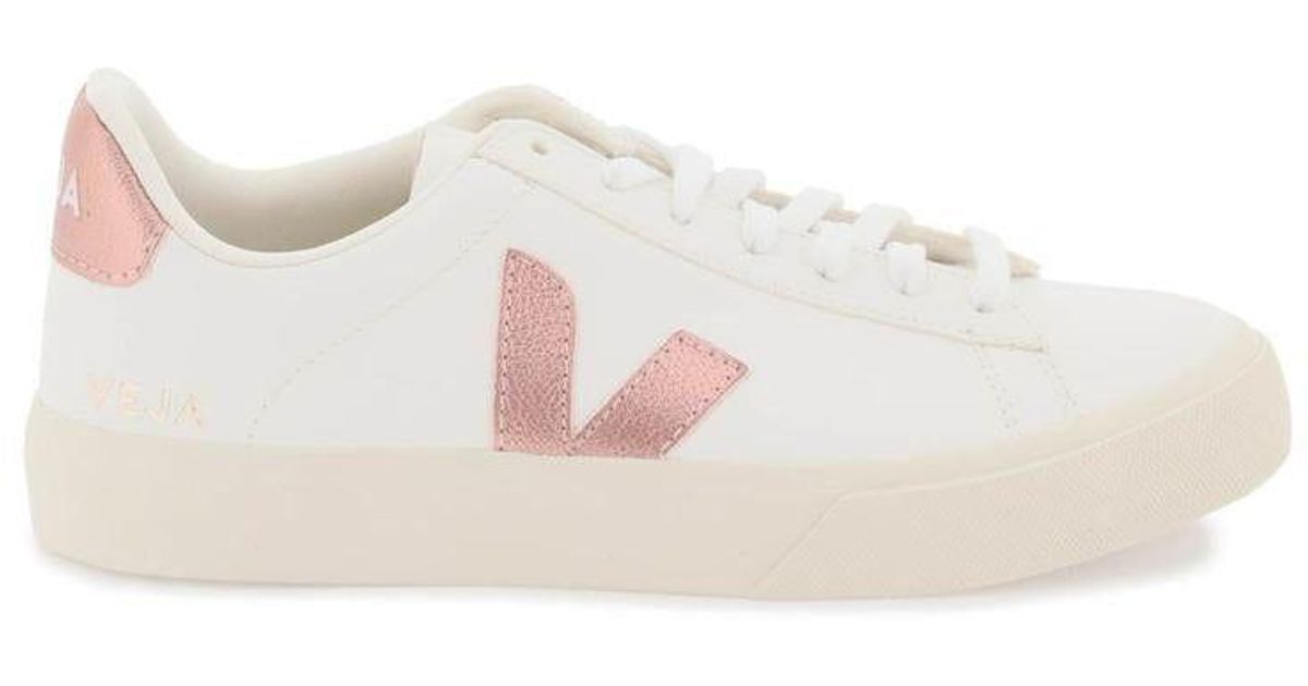 Veja Campo Chromefree Leather Sneakers in Pink | Lyst
