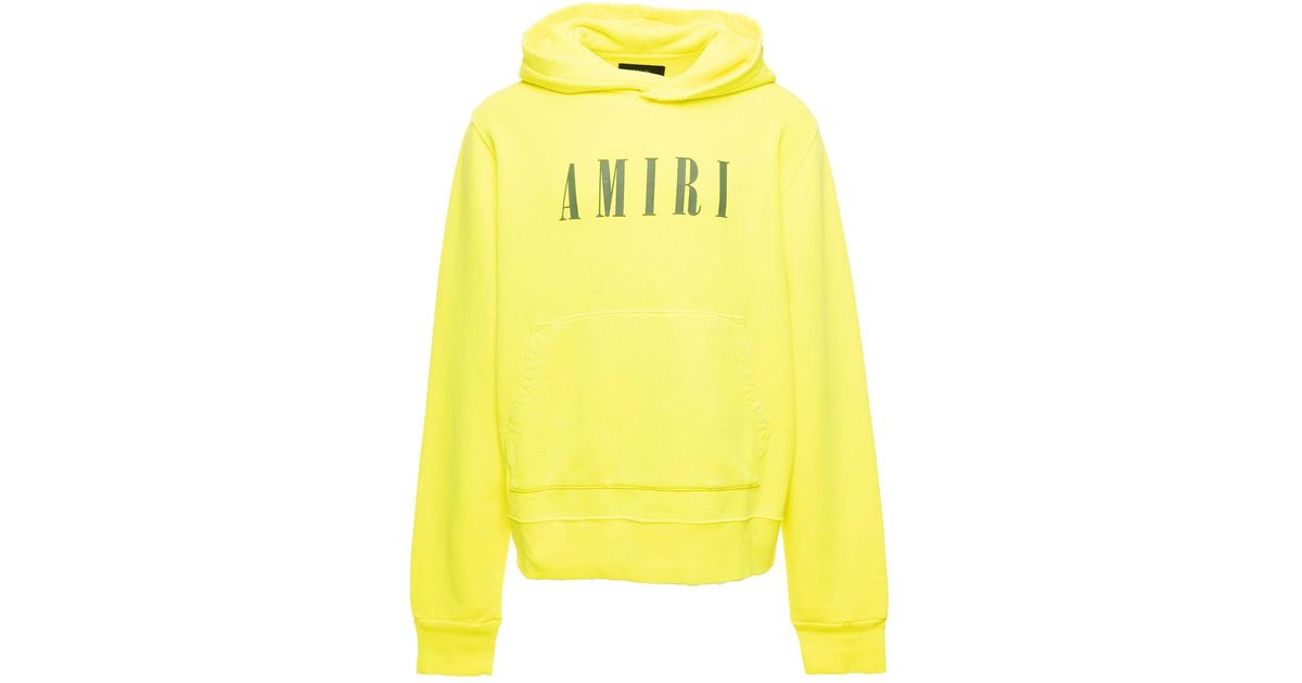 Amiri Yellow Logo Hoodie In Cotton Man for Men Lyst Canada