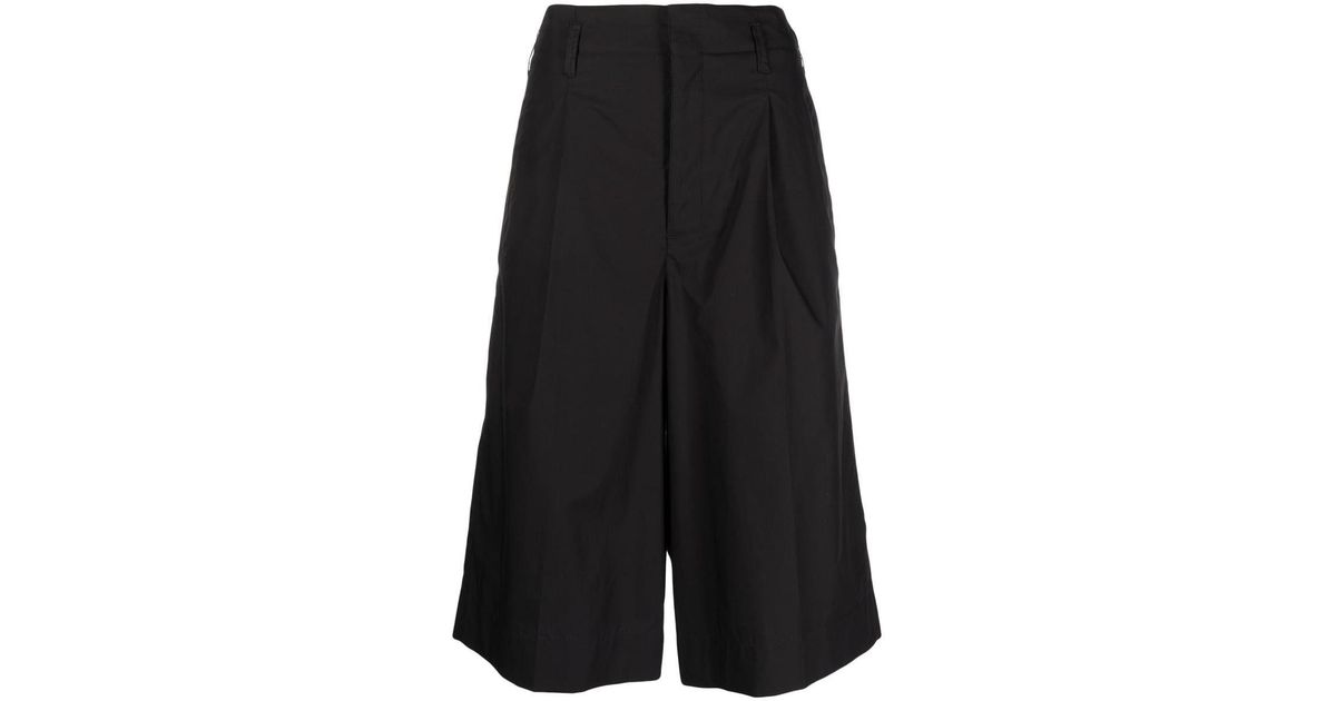 Lemaire Kneelength Tailored Shorts in Black Lyst