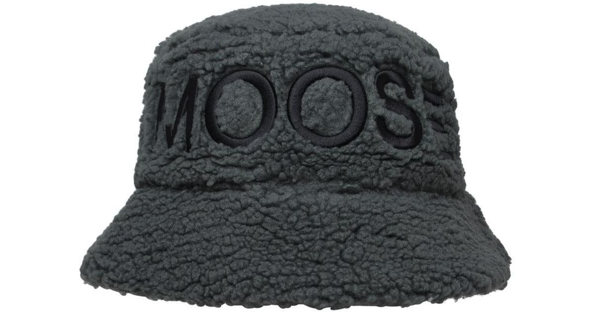 Moose Knuckles Logo Embroidered Bucket Hat in Black for Men | Lyst