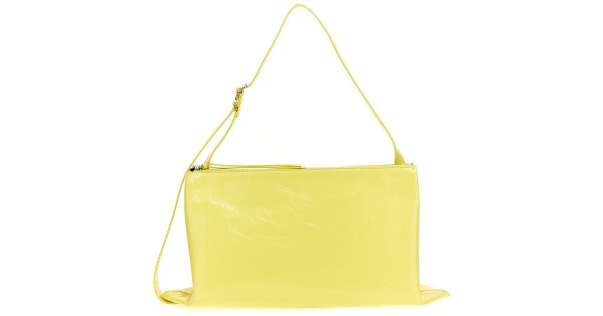 Jil Sander 'empire' Shoulder Bag in Yellow | Lyst