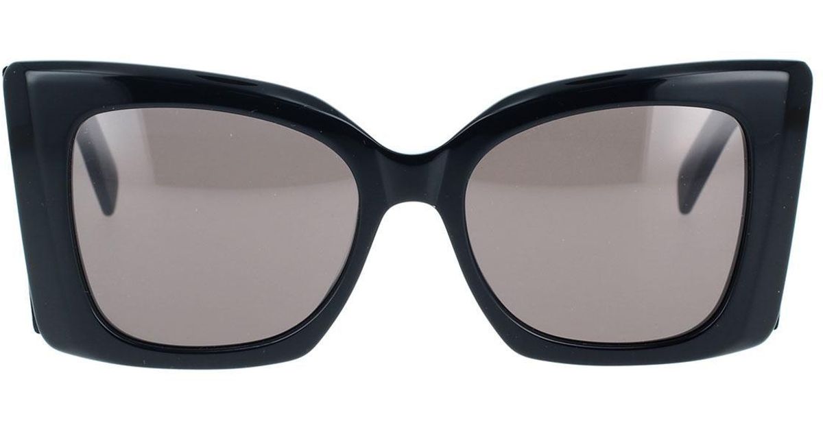 Saint Laurent Saint Laurent Acetate CatEye Sunglasses in Black Lyst UK