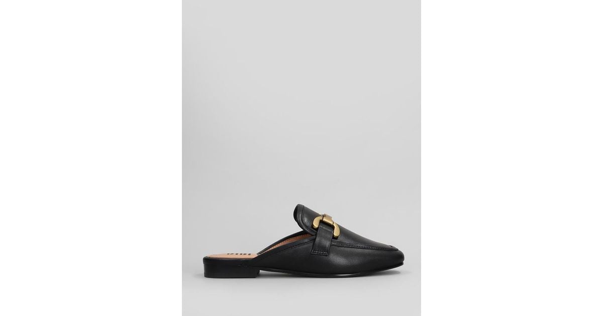 Bibi Lou Vela Loafer Slipper-Mule in Black | Lyst