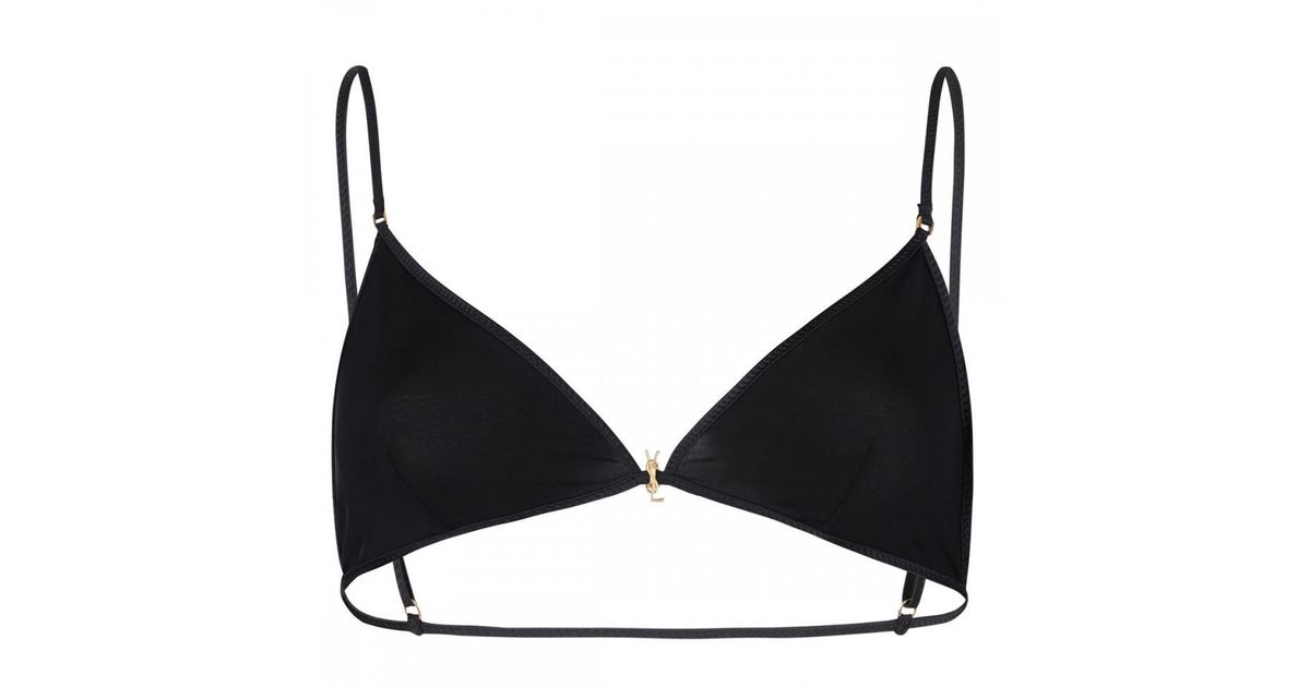 【関税&送料込み】Saint Laurent Cassandre Triangle Bar Saint Laurent Cassandre Triangle Bar in Black | Lyst