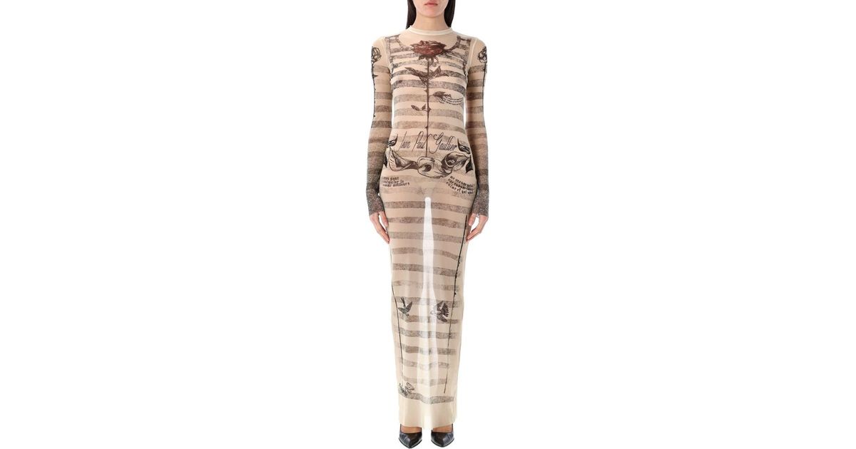 Top Mesh Jean-Paul Gaultier Taille M - Motif Cachemire, Manches Longues, Vintage Années 2000, TBE