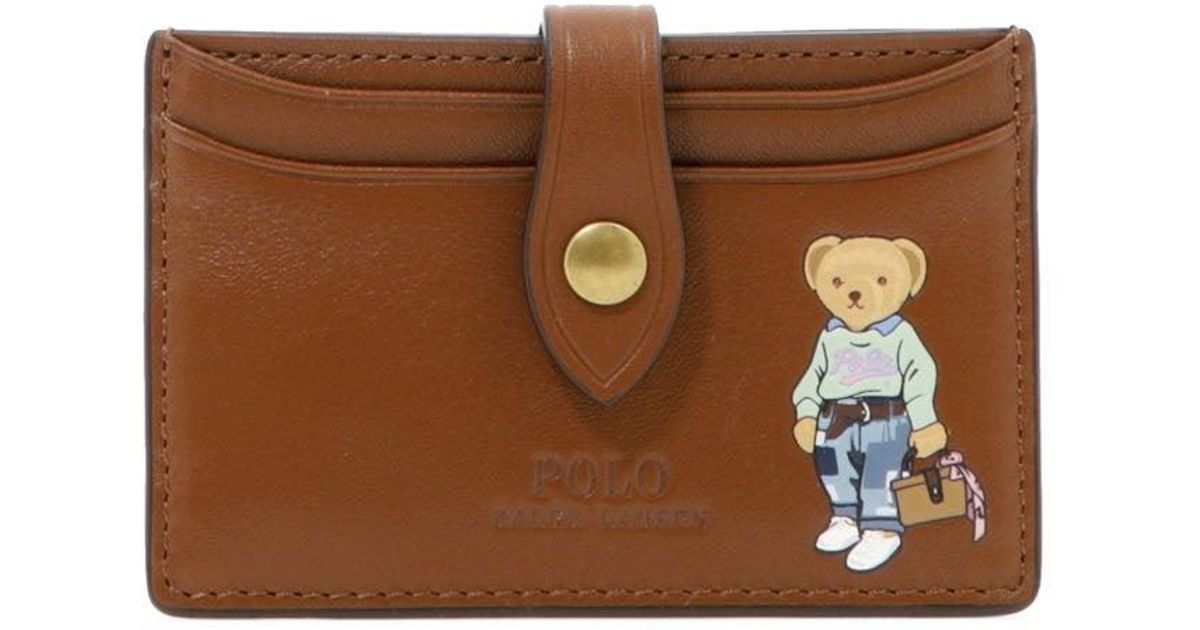 Polo Ralph Lauren "polo Bear" Card Holder in Brown Lyst Australia