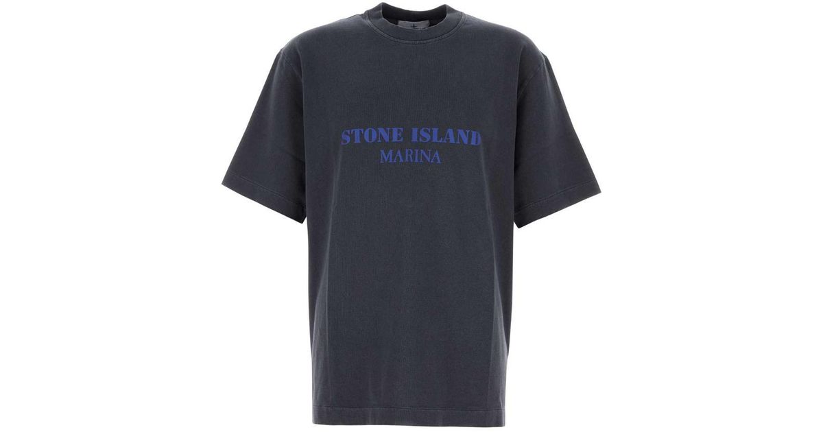 Blue stone island t shirt sale