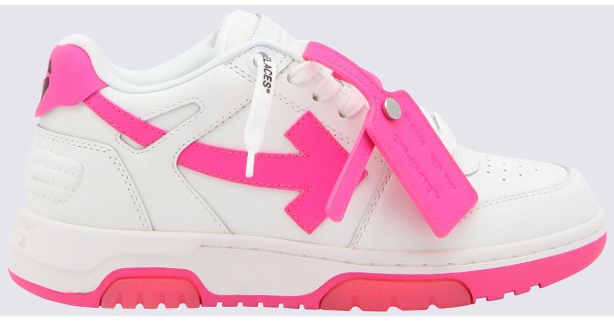 Off-White c/o Virgil Abloh Pink-white Leather Out Of Office Sneakers | Lyst
