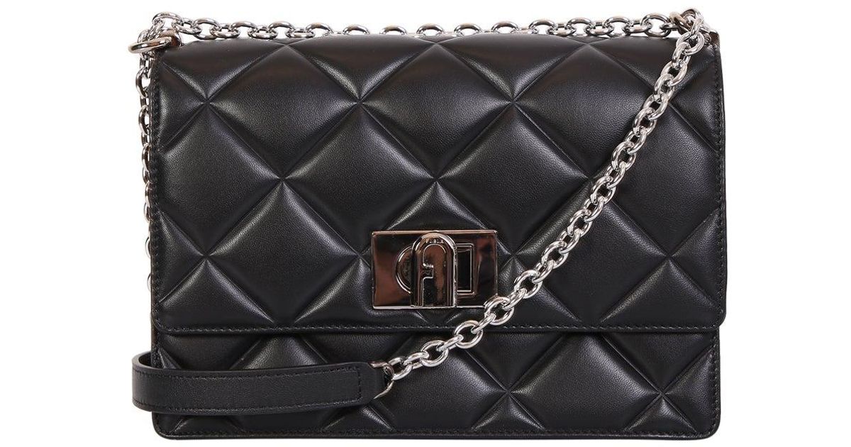 Furla Leather 1927 Quilted Bag By in Black Lyst