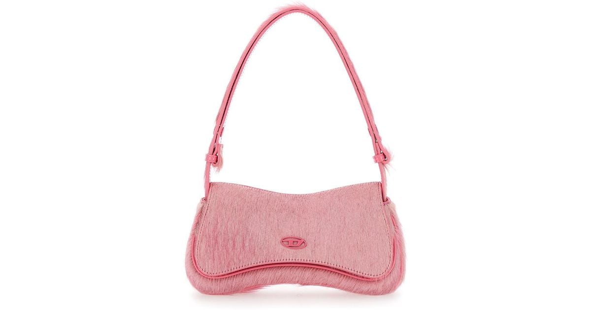 DIESEL 'play' Pink Clutch With Oval D Logo Plaque On The Front And - Main Image
