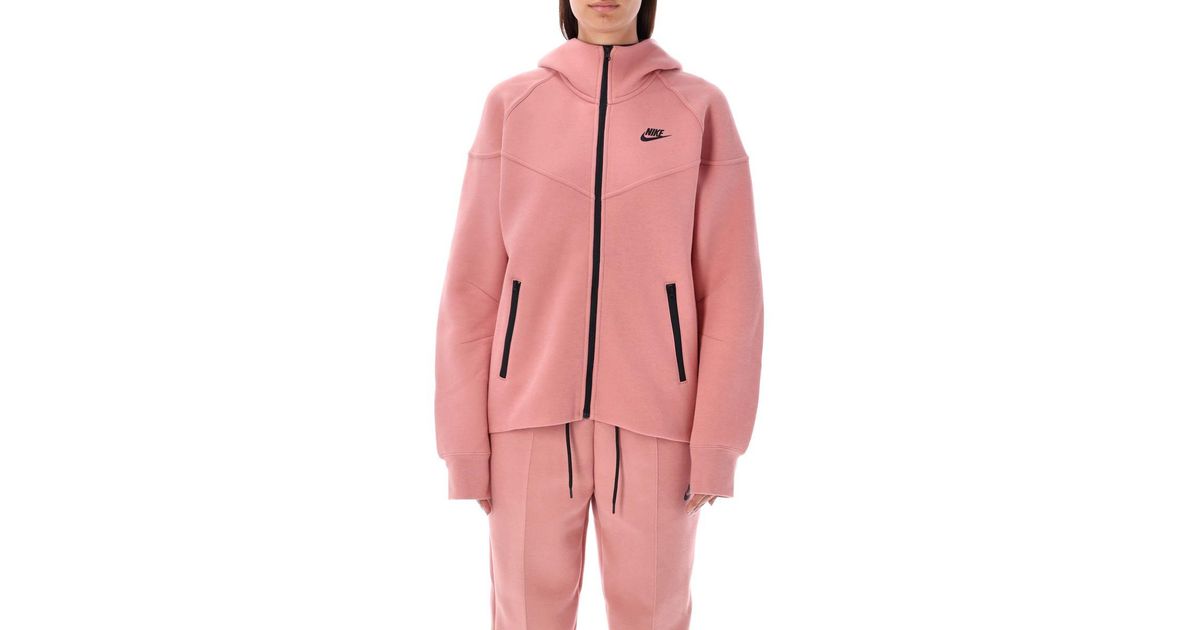 Nike Sportswear Tech Fleece ENG Mulberry Rose Pink High Rise Flare