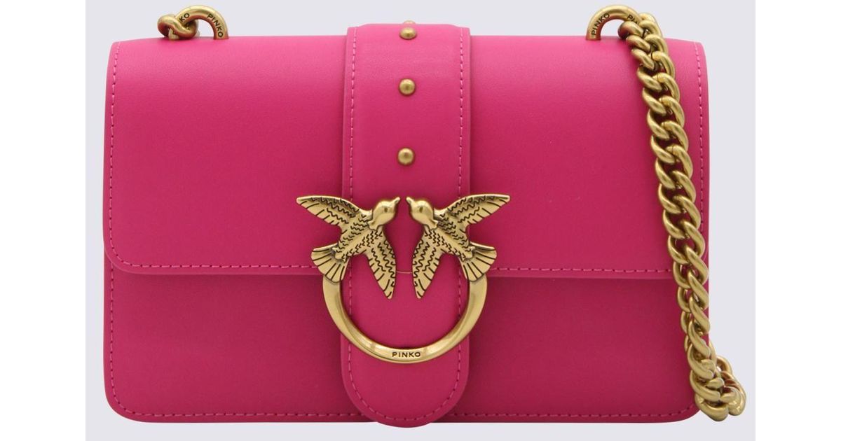 Pinko Pink Leather Crossbody Bag Lyst