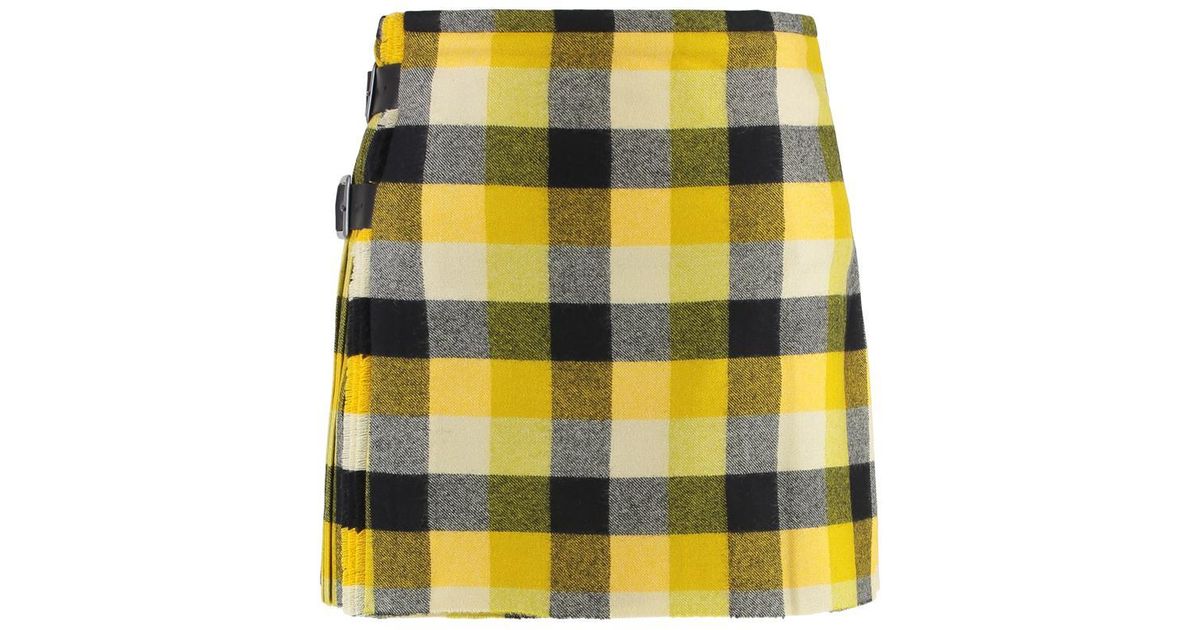 Vivienne Westwood Mini Kilt in Yellow Lyst UK