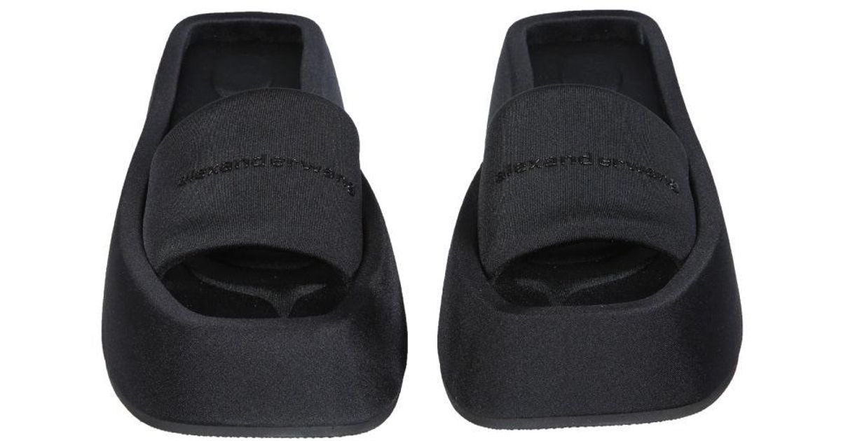 Alexander Wang Synthetic Taji Platform Slide in Black - Lyst