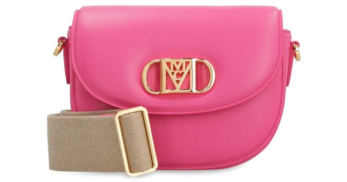 MCM Mode Travia Leather Crossbody Bag in Pink | Lyst