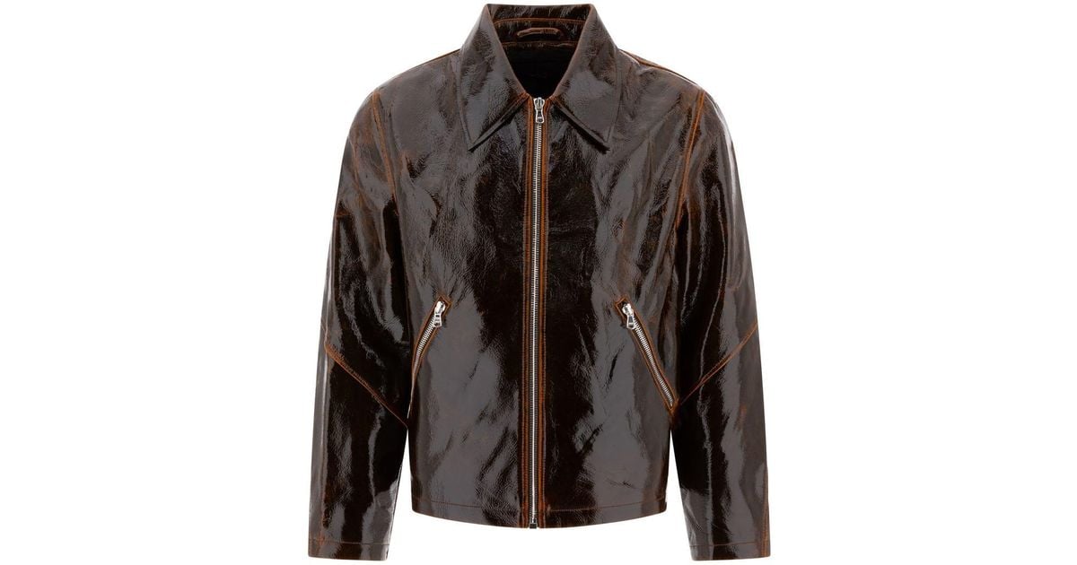 Séfr Wool Boxy Zip Jacket in Black for Men | Lyst