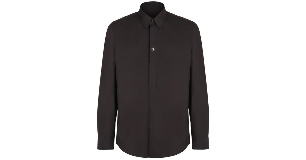 Fendi Black Cotton Polo Shirt main image 1