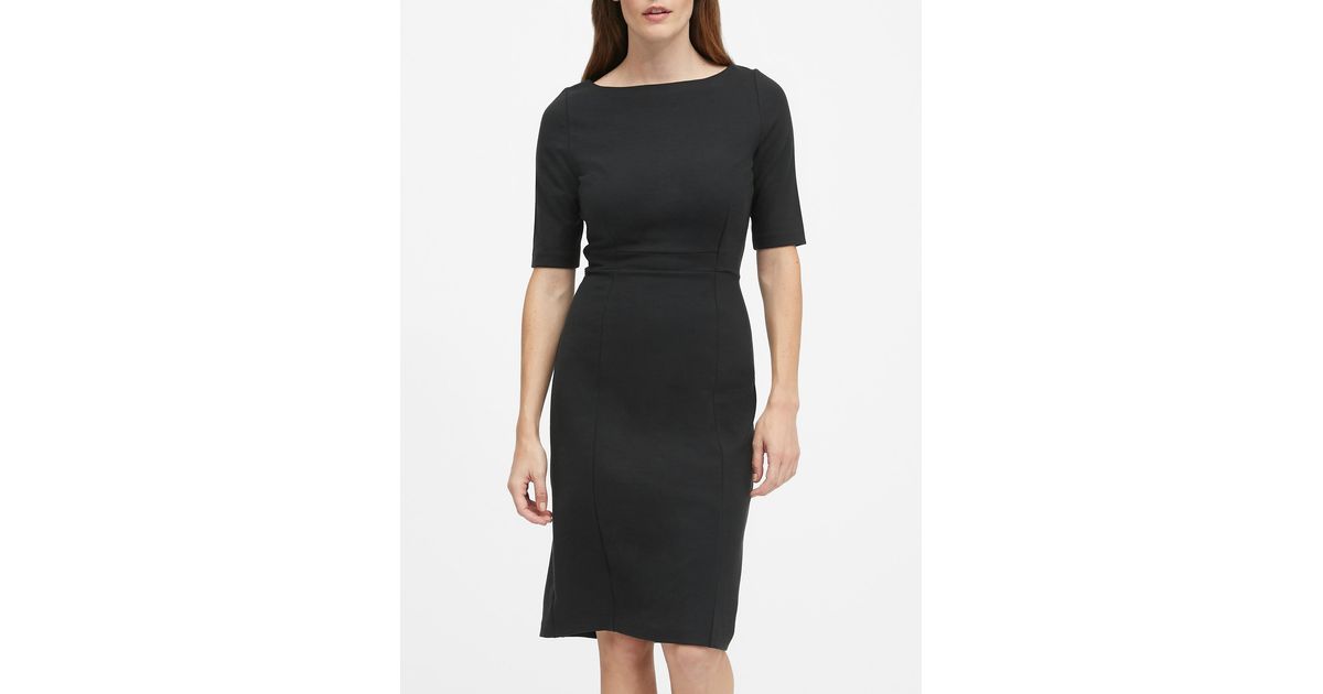 banana republic boat neck sheath jumper dress women's