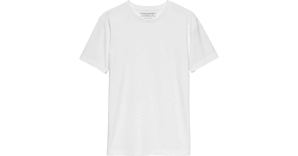Banana Republic Authentic Supima® Cotton Crew-neck T-shirt in White for