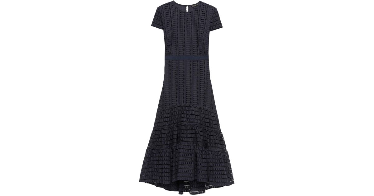 banana republic eyelet midi dress
