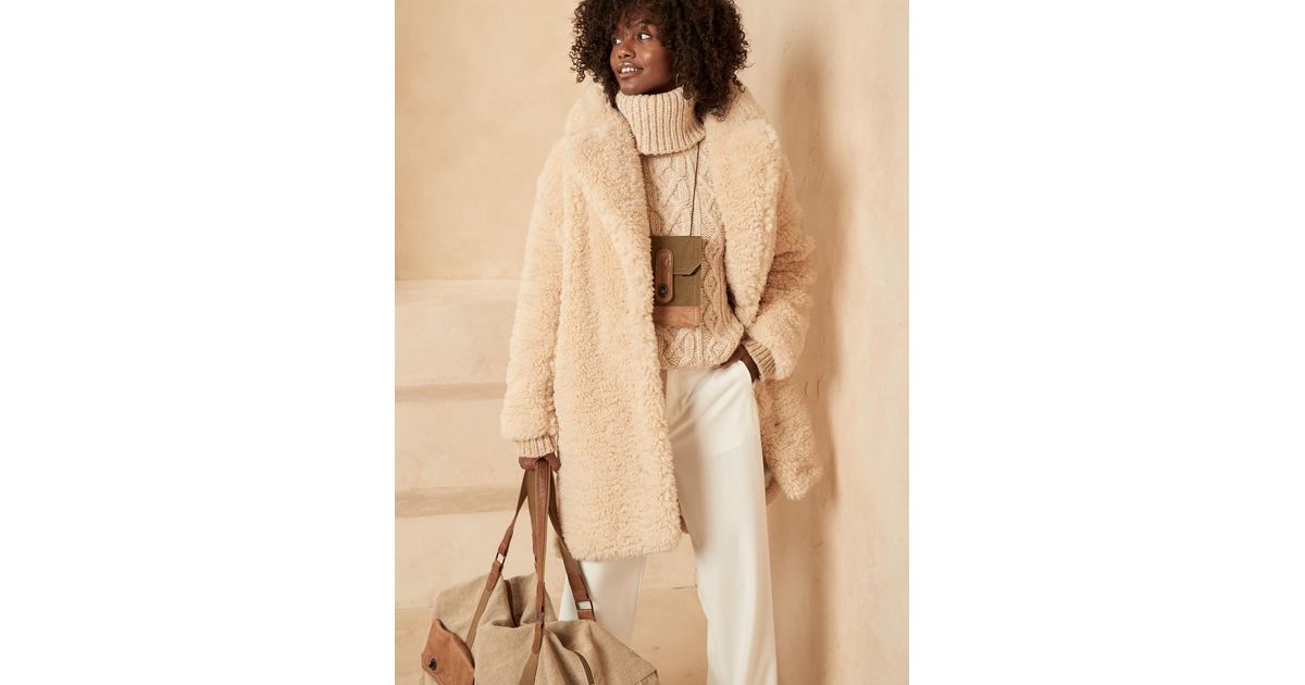 Banana Republic Oversized Sherpa Cocoon 