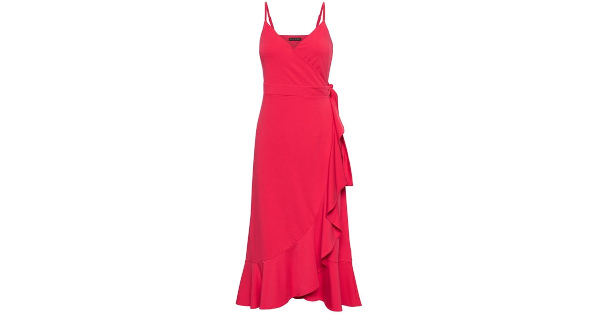 banana republic ruffle wrap dress