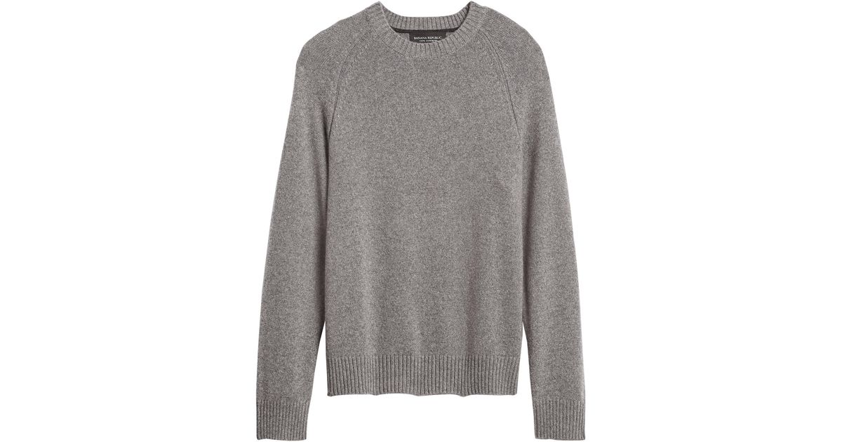 Banana Republic Cashmere Crew-neck Sweater in Gray for Men - Lyst
