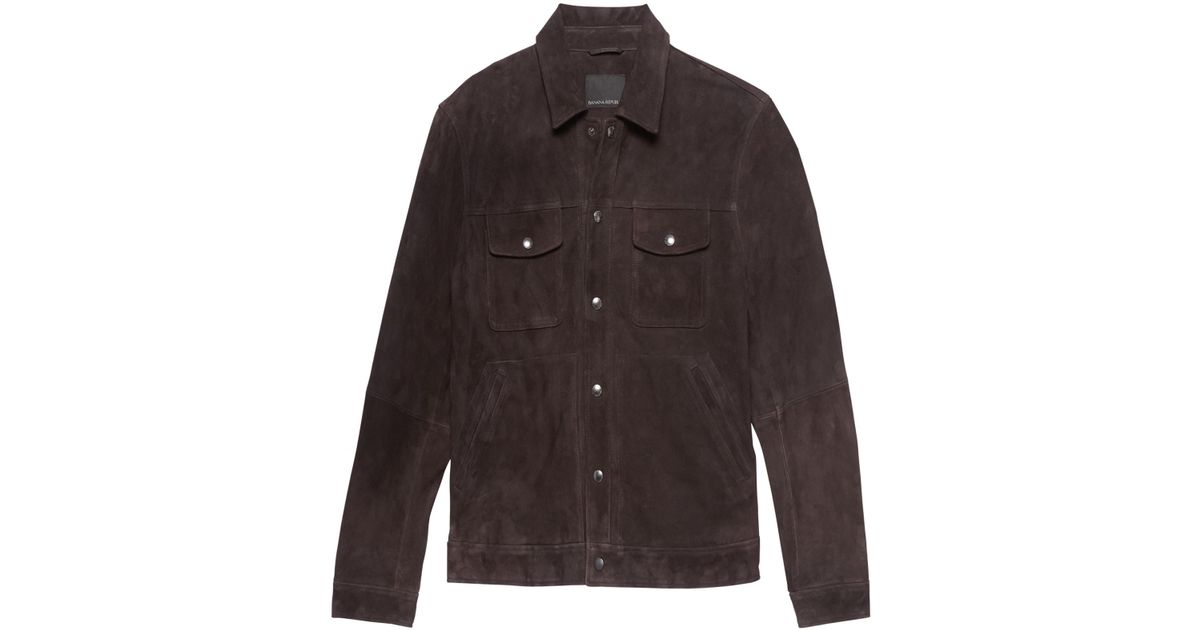 banana republic suede trucker jacket