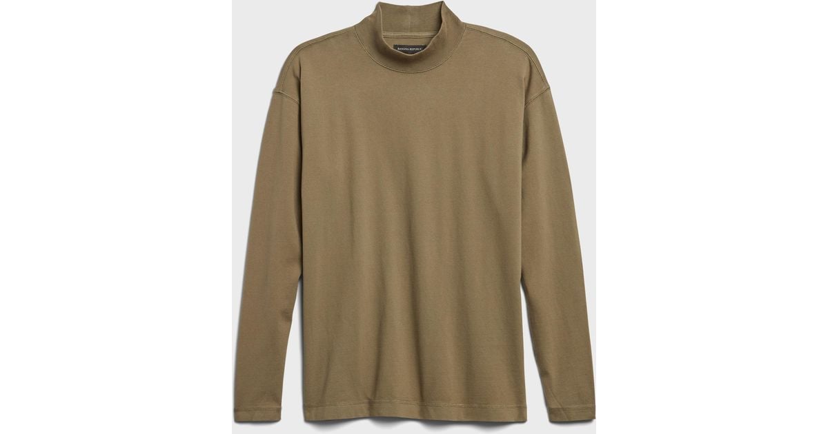 Download Banana Republic Heavyweight Cotton Mock-neck T-shirt for ...