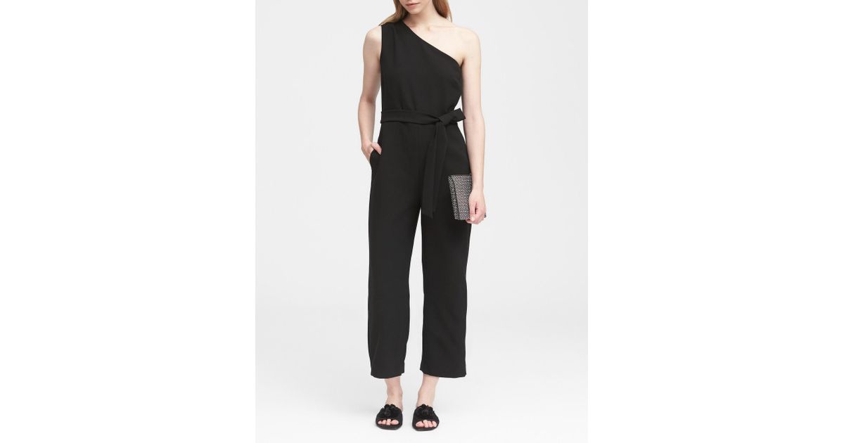 banana republic one shoulder jumpsuit