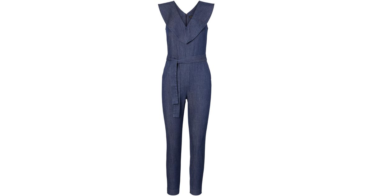 banana republic denim jumpsuit