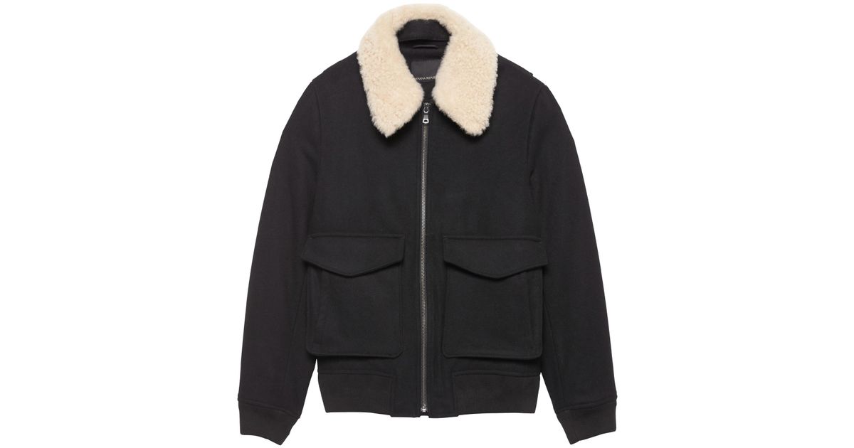banana republic wool bomber