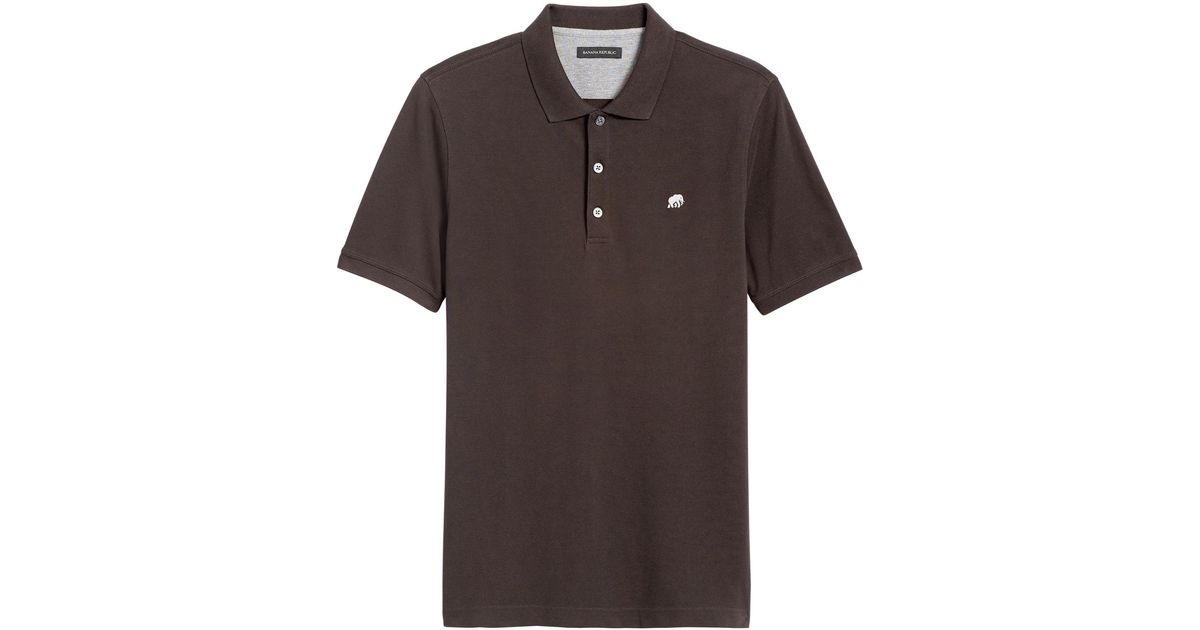 Banana Republic Signature Pique Polo Shirt in Brown for Men - Save 13% - Lyst